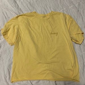 YELLOW CROPPED SHIRT ONE SIZE